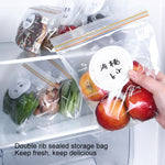 Sacs de conservation pour aliments frais, sacs de rangement pour réfrigérateur, en plastique épaissi, petit (30 pièces/lot), moyen (25 pièces/lot), grand (15 pièces/lot)