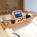 Support de tablette pour téléphone portable à vin, étagère de baignoire, support de rangement, support de tablette pour téléphone portable à vin