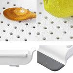 Étagère de baignoire rétractable, égouttoir de baignoire en plastique, étagère de rangement de douche pour baignoire, blanc+gris