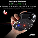 FREEDOM-WOLF X8 2400 DPI 6 boutons Souris de jeu mécanique lumineuse silencieuse sans fil 2,4 G avec chargement, X8 Noir, X8 Gris Métal, X8 Noir Étoilé
