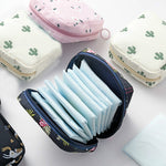Sac de rangement épaissi portable pour serviettes hygiéniques de voyage