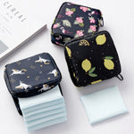 Sac de rangement épaissi portable pour serviettes hygiéniques de voyage
