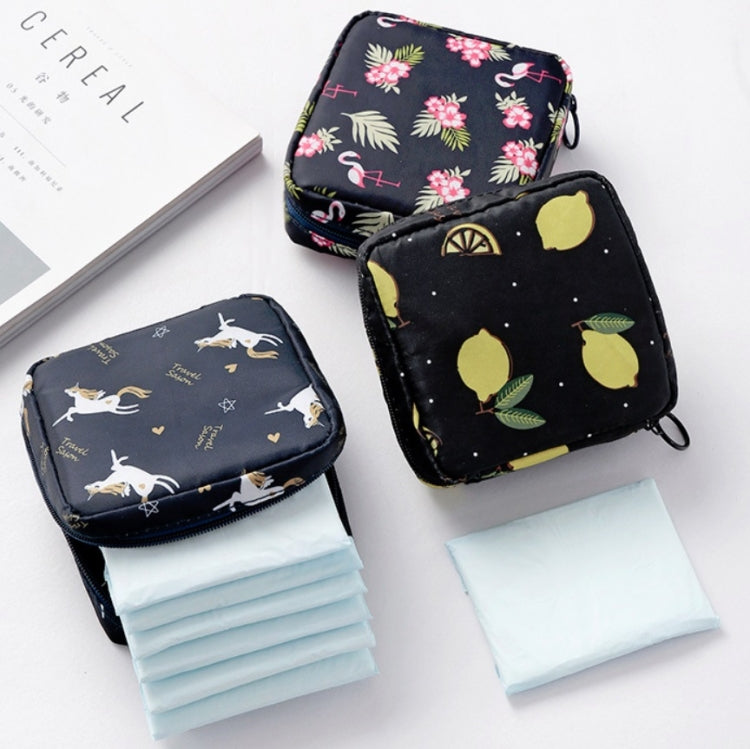 Sac de rangement épaissi portable pour serviettes hygiéniques de voyage