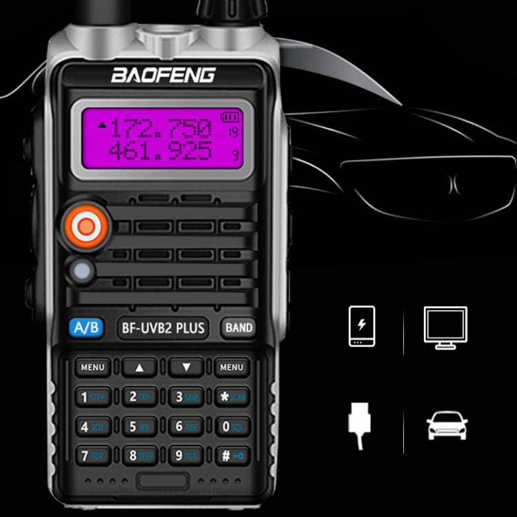 Baofeng BF-B2Plus talkie-walkie FM mini haute puissance 15 km, prise AU, prise UE, prise US, prise UK