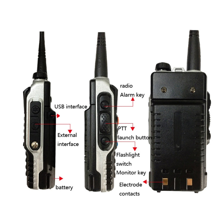 Baofeng BF-B2Plus talkie-walkie FM mini haute puissance 15 km, prise AU, prise UE, prise US, prise UK