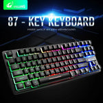 Clavier de jeu ZIYOULANG K16 87 touches colorées à lumière mixte pour ordinateur portable, longueur du câble : 1,5 m, K16