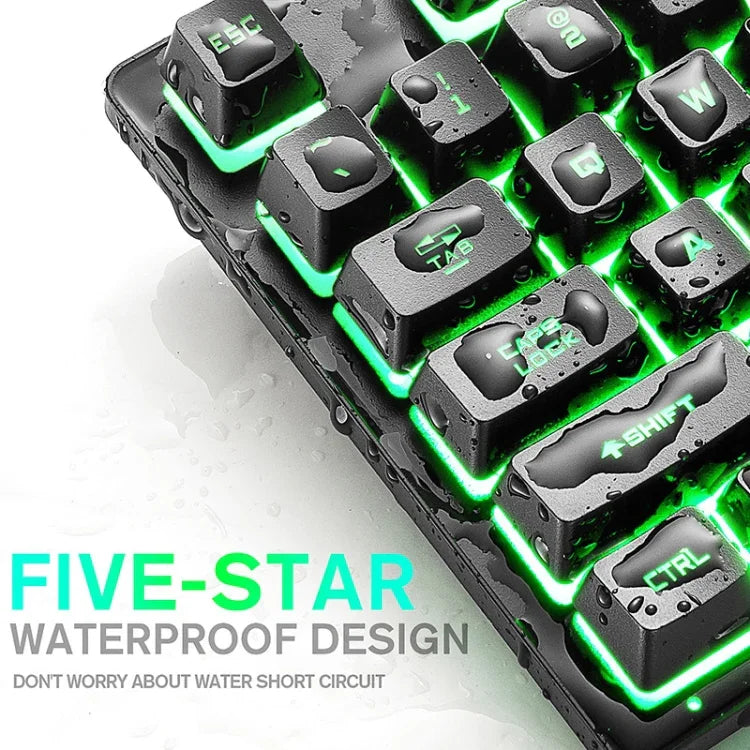 Clavier de jeu ZIYOULANG K16 87 touches colorées à lumière mixte pour ordinateur portable, longueur du câble : 1,5 m, K16