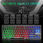 Clavier de jeu ZIYOULANG K16 87 touches colorées à lumière mixte pour ordinateur portable, longueur du câble : 1,5 m, K16