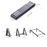 Support pour ordinateur portable en métal, support surélevé plat, pliable et de refroidissement, gris, argent