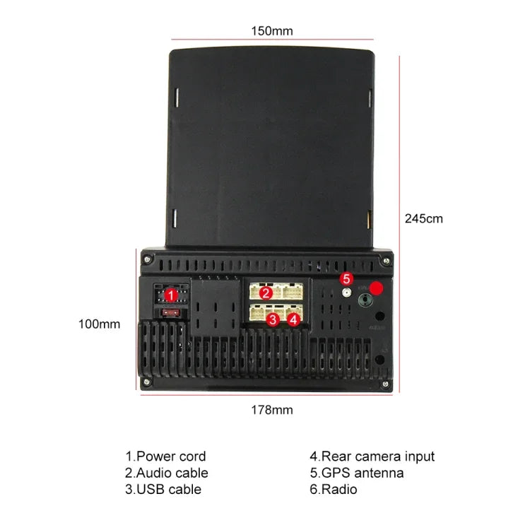 Lecteur MP5 de voiture à écran vertical HD 2,5D de 9,7 pouces avec navigation Android tout-en-un, Standard, Standard+Caméra 4 LED, Standard+Caméra 8 LED, Standard+Caméra 12 LED