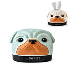 Boîte à mouchoirs créative en forme de chien Bobbi en blé, pour salon, chambre à coucher, boîte de rangement de papier toilette de bureau, vert, bleu, rose, beige