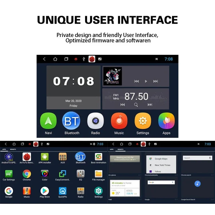 Convient au lecteur multimédia de voiture Volkswagen de 7 pouces, système de navigation intégré, Bluetooth, marche arrière, Android 10.0, 1+16G, 2+16G, 2+32G