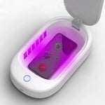 Boîte de stérilisation HE01, boîte de désinfection pour téléphone portable avec lampe de stérilisation UV UVC, couvercle gris, couvercle vert foncé