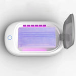 Boîte de stérilisation HE01, boîte de désinfection pour téléphone portable avec lampe de stérilisation UV UVC, couvercle gris, couvercle vert foncé