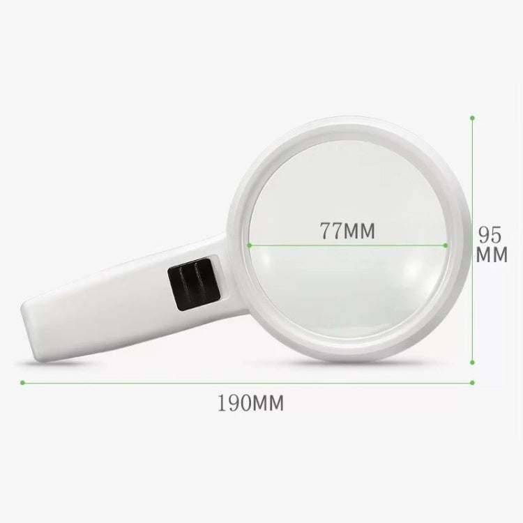 Loupe portative haute définition avec lumière LED, loupe de lecture et d'entretien pour personnes âgées, 95 mm 10x, 110 mm 30x double lentille