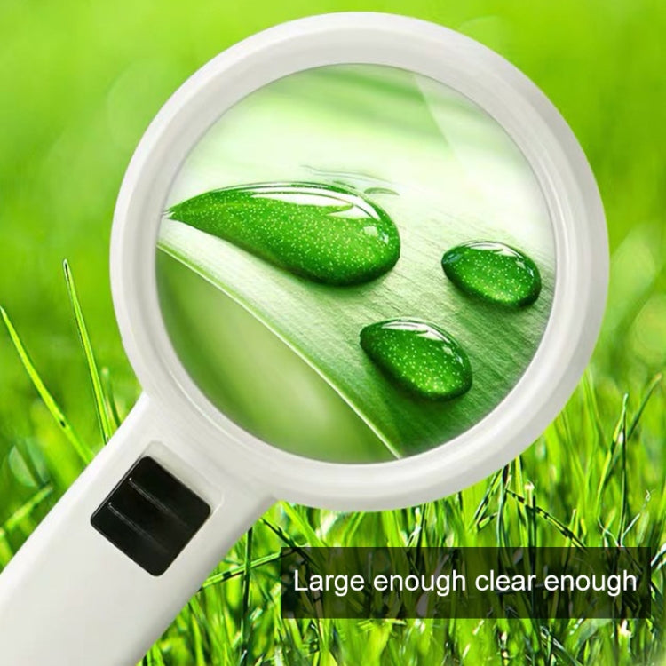 Loupe portative haute définition avec lumière LED, loupe de lecture et d'entretien pour personnes âgées, 95 mm 10x, 110 mm 30x double lentille