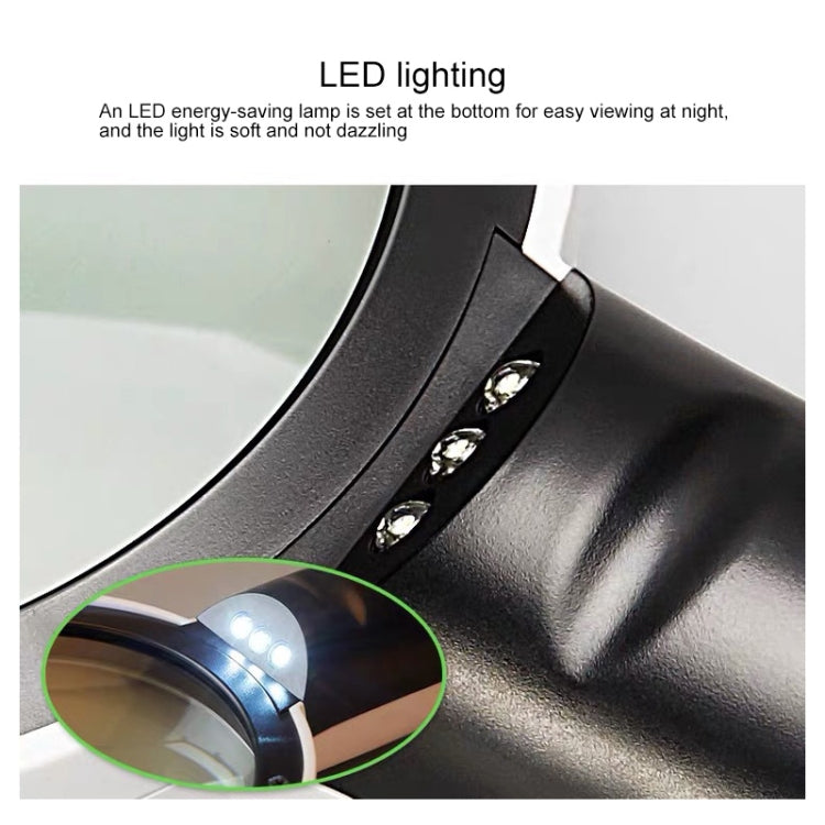 Loupe portative haute définition avec lumière LED, loupe de lecture et d'entretien pour personnes âgées, 95 mm 10x, 110 mm 30x double lentille