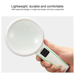 Loupe portative haute définition avec lumière LED, loupe de lecture et d'entretien pour personnes âgées, 95 mm 10x, 110 mm 30x double lentille