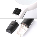 Loupe portative haute définition avec lumière LED, loupe de lecture et d'entretien pour personnes âgées, 95 mm 10x, 110 mm 30x double lentille