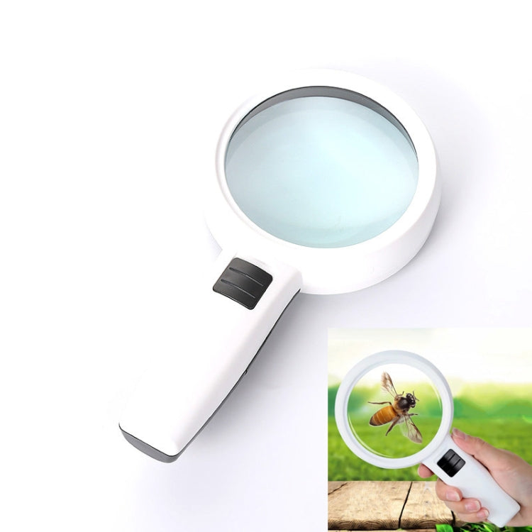 Loupe portative haute définition avec lumière LED, loupe de lecture et d'entretien pour personnes âgées, 95 mm 10x, 110 mm 30x double lentille