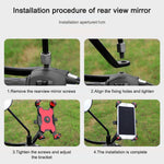 Support téléphone portable pour vélo électrique, rotation à 360 degrés, support réglable en quatre directions pour moto, guidon, rétroviseurs