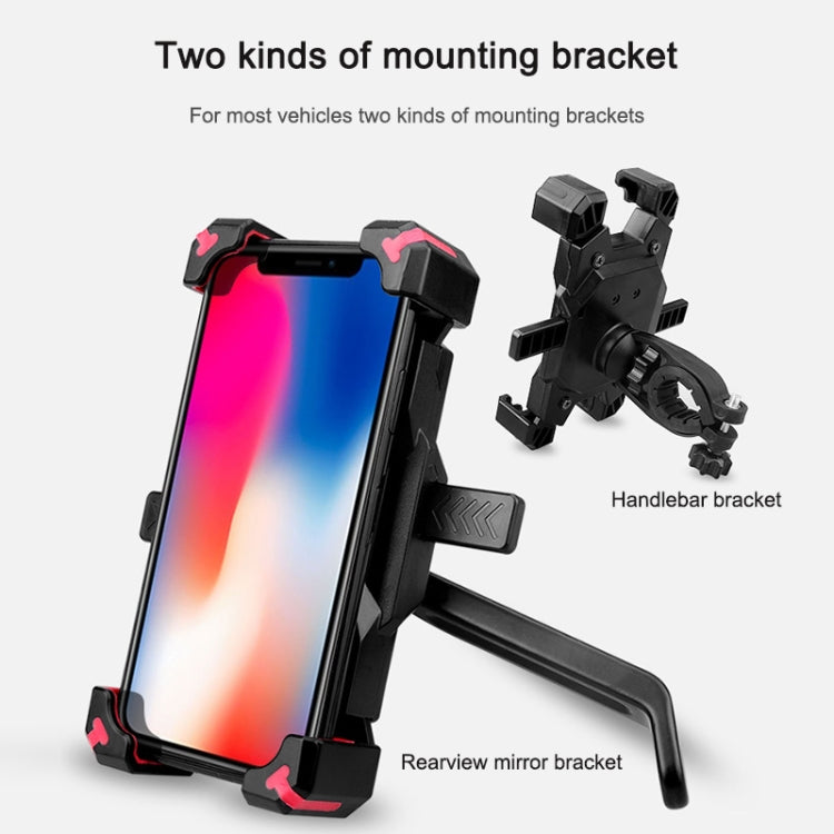 Support téléphone portable pour vélo électrique, rotation à 360 degrés, support réglable en quatre directions pour moto, guidon, rétroviseurs
