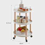 Chariot mobile de luxe, étagère de rangement simple pour cuisine et salon, pour service à thé, trois niveaux, deux niveaux