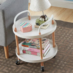 Chariot mobile de luxe, étagère de rangement simple pour cuisine et salon, pour service à thé, trois niveaux, deux niveaux