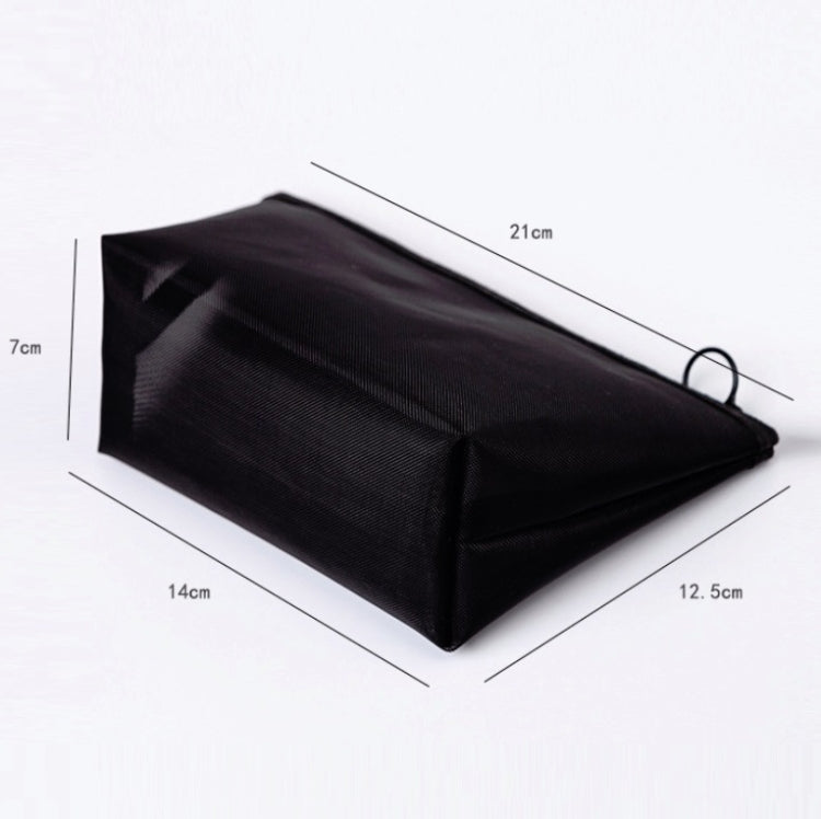 Trousse de toilette en maille transparente noire trois pièces grande capacité de voyage, Trousse de rangement trois pièces