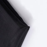 Trousse de toilette en maille transparente noire trois pièces grande capacité de voyage, Trousse de rangement trois pièces