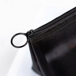 Trousse de toilette en maille transparente noire trois pièces grande capacité de voyage, Trousse de rangement trois pièces