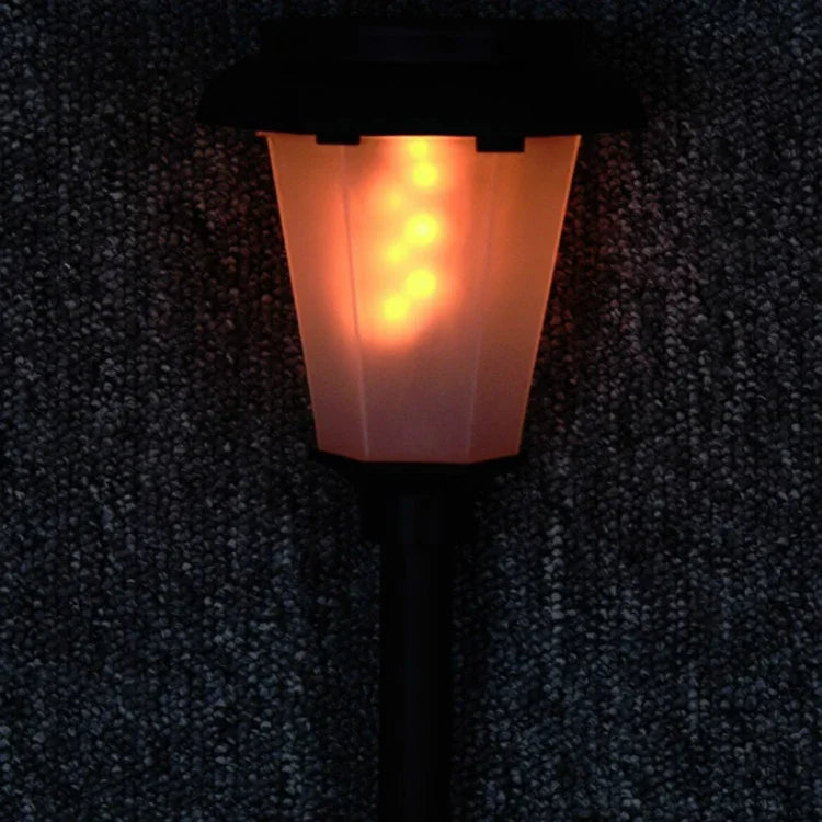 Lampe Solaire LED d'Extérieur pour Jardin et Pelouse, Effet Flamme Dynamique