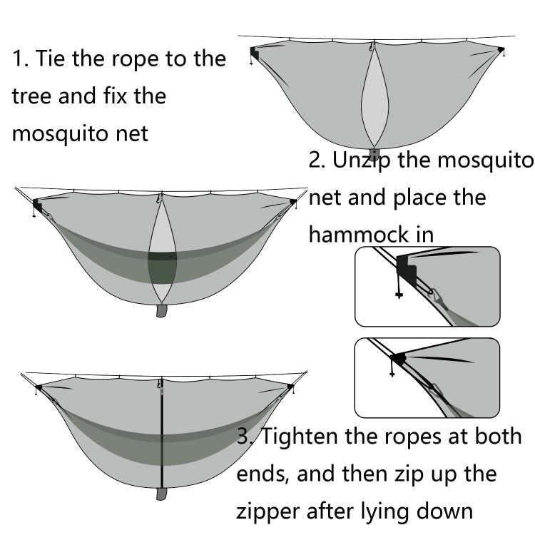 Separate Hammock Mosquito Net Outdoor Hammock Mosquito Cover And Not Include Hammock, Black, Gray, Green