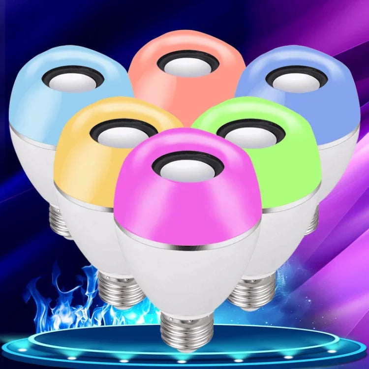 Ampoule musicale E27 LED intelligente et colorée avec télécommande, lumière de réveil, lumière musicale multi-liens via application, contrôle par application + télécommande