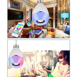 Ampoule musicale E27 LED intelligente et colorée avec télécommande, lumière de réveil, lumière musicale multi-liens via application, contrôle par application + télécommande