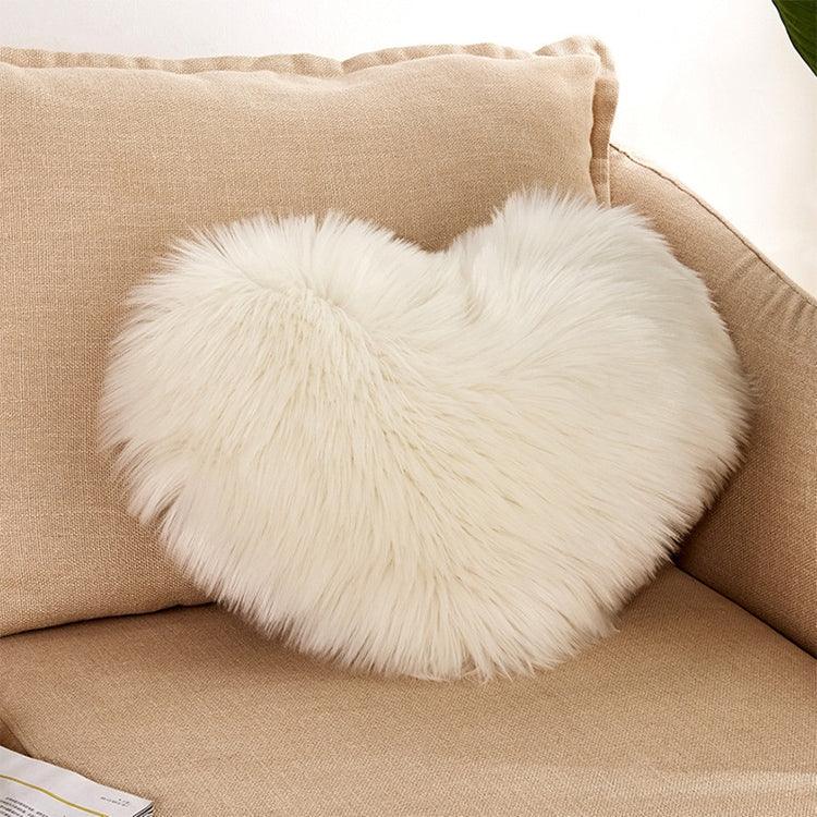 Coussin d'oreiller maison lavable sans noyau Housse d'oreiller en forme de cœur, 40x50cm