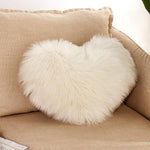 Coussin d'oreiller maison lavable sans noyau Housse d'oreiller en forme de cœur, 40x50cm