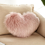 Coussin d'oreiller maison lavable sans noyau Housse d'oreiller en forme de cœur, 40x50cm