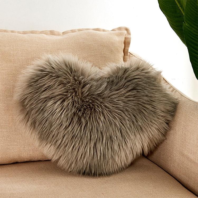 Coussin d'oreiller maison lavable sans noyau Housse d'oreiller en forme de cœur, 40x50cm