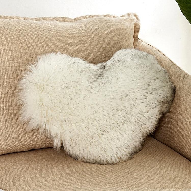 Coussin d'oreiller maison lavable sans noyau Housse d'oreiller en forme de cœur, 40x50cm