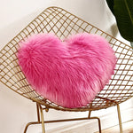 Coussin d'oreiller maison lavable sans noyau Housse d'oreiller en forme de cœur, 40x50cm