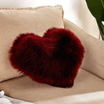 Coussin d'oreiller maison lavable sans noyau Housse d'oreiller en forme de cœur, 40x50cm