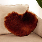 Coussin d'oreiller maison lavable sans noyau Housse d'oreiller en forme de cœur, 40x50cm