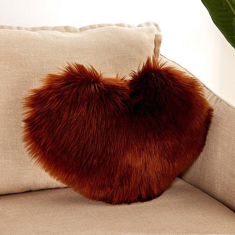 Coussin d'oreiller maison lavable sans noyau Housse d'oreiller en forme de cœur, 40x50cm