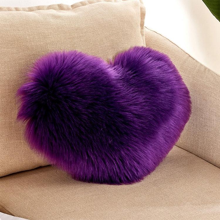 Coussin d'oreiller maison lavable sans noyau Housse d'oreiller en forme de cœur, 40x50cm