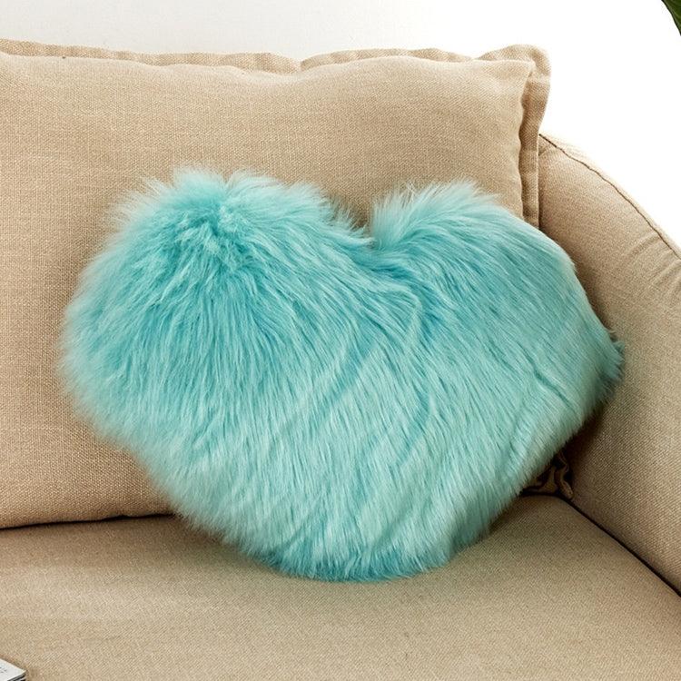 Coussin d'oreiller maison lavable sans noyau Housse d'oreiller en forme de cœur, 40x50cm