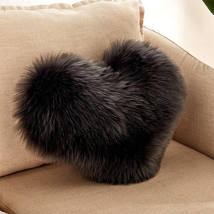 Coussin d'oreiller maison lavable sans noyau Housse d'oreiller en forme de cœur, 40x50cm