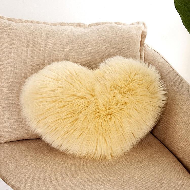 Coussin d'oreiller maison lavable sans noyau Housse d'oreiller en forme de cœur, 40x50cm