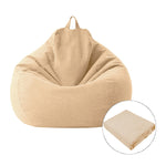 Housse de fauteuil pouf paresseux en tissu, 70x80cm, 80x90cm
