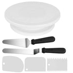 Plateau tournant à gâteaux, Ensemble de décoration de table, Douilles de décoration, Sacs en silicone, Pâtisserie DIY, Lot de 6 pièces, Lot de 12 pièces, Lot de 60 pièces